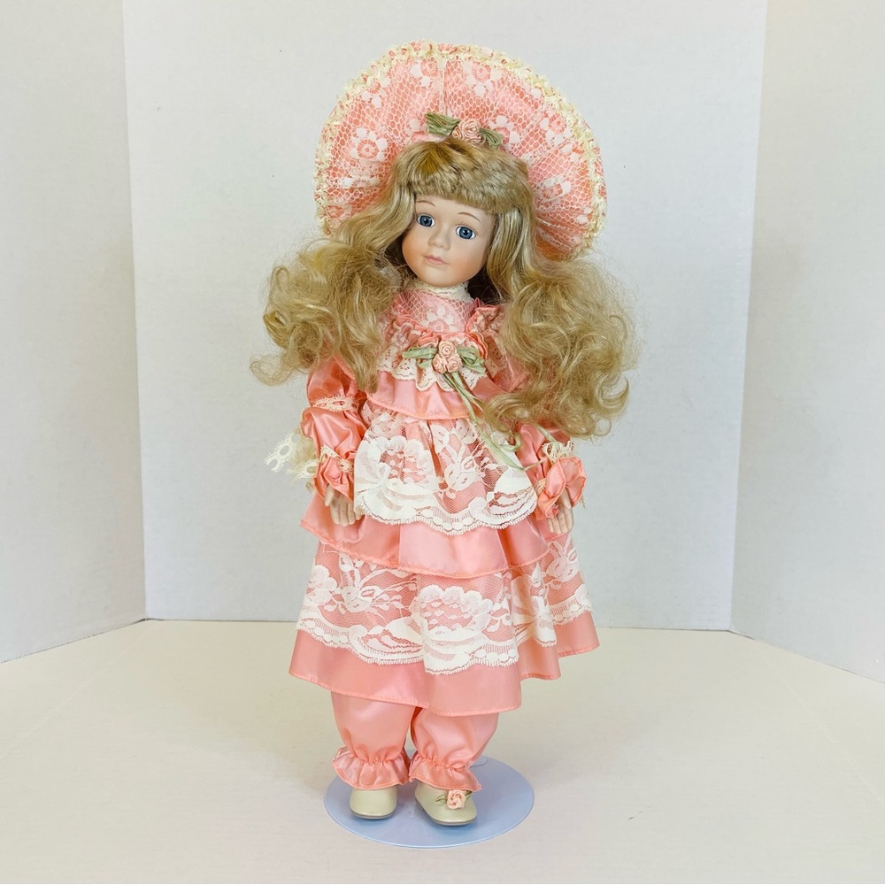 Dynasty Doll Collection Porcelain Doll - 16 inches tall with Stand